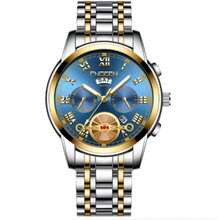 Men's Watch Relojes De Hombre Stainless Steel Quartz Classic Waterproof FNGEEN Reloj De Hombre  Invicta Watch Men Men's Self-Winding Watch Automatic Mechanical Tourbillon Stainless Steel Waterproof Luminous Luxury Dress Watch  Watch For Men Diamond Business Dress Analog Quartz Stainless Steel Waterproof Luminous Date Two Tone Luxury Casual Wrist Watch   Watches For Men With Date Luxury Big Face Waterproof Mens Wristwatch Analog Dress Two Tone Stainless Steel Man Watch Luminous Relojes De Hombre Calendar - Blue - View 4