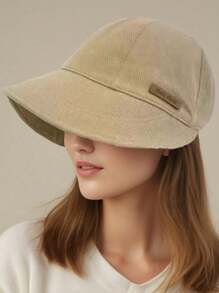 Women's Drawstring Waffle Pattern Baseball Cap, Fashionable Sun Protection Beach Travel Sun Hat, Suitable For Spring & Summer