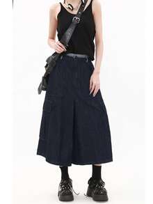 Quần jeans ống rộng dài 7/10, túi tua rua cổ điển, quần ống đứng bó ống đứng thoải mái mới cho mùa hè - Rửa tối - Xem 8