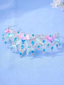 1 buc Coroană Elegantă de Prințesă din Cristal, Bandă Decorativă cu Decor de Stea, Accesorie de Păr pentru Performanță/Cadou de Zi de Naștere