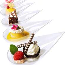 20/100/200 Pieces (Including Fork) Of Mousse Desserts, Cakes, Seasons, Dipping Sauces, Snacks, Parties, Birthdays, Weddings, Afternoon Tea, Desserts, Transparent Colored Cups, Suitable For Festivals And Birthday Celebrations
