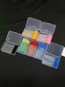 150支/套一次性睫毛刷、眉刷、眉梳、螺旋卷翘睫毛嫁接刷、化妆刷和眉毛移植卷翘梳。双用途螺旋睫毛刷，可用于眉毛和睫毛，具备睫毛刷、睫毛夹、睫毛梳和嫁接工具的功能。 - 彩色 - 查看 6