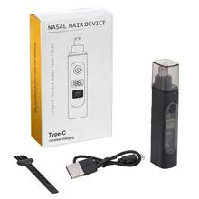 Hailicare 电动鼻毛修剪器便携式耳毛鼻毛修剪器可充电迷你鼻毛耳毛剃毛专业无痛面部毛发修剪器男女干湿两用 - 黑色 - 查看 13