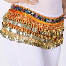 Outfits Belly Dance Glitter Sequins Tassel Skirts, Fashionable Dancing Waist Belt Skirts For Bellydance - Multicolor - View 12