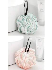 3-Color Flower Luxury Bath Sponge, Large Size New Design, Soft & Durable, Cute Girl Bath Puff, Bathing Scrubber - Multicolor - View 9