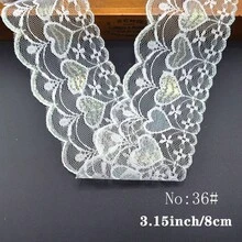 1Roll/10Meters 1.57inch/4cm White Lace Trim Fabric Ribbon Craft DIY Lace Sewing Handmade Embroidery Home Accessories - White - View 19