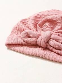 1pc Rabbit Ear Baby Hat And 1 Pair Rose Flower Baby Socks, Suitable For Daily Use, 0-1 Years Old - 3pcs - View 4