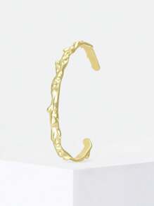 1 件 14k 金亮面铜手链适合女性佩戴/朋友礼物配饰