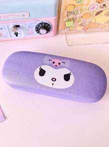 Sanrio 1pc Cute Cartoon Character Pattern Glasses Case, Crush Resistant Fashionable Eyeglasses Storage Case With Wear-Resistant Soft Lining, New And Simple Design, Convenient And Portable With Waterproof And Dustproof Function Suitable Various EyeGlasses Accessories For Women