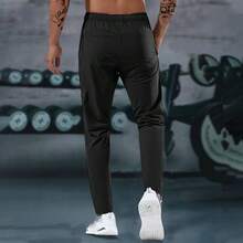 Hidkat  2 Packs Men's Sweatpants Lightweight Active Pants Quick Dry For Running ,Jogging ,Yoga,Golf With Zipper Pockets - Black/Khaki - View 3