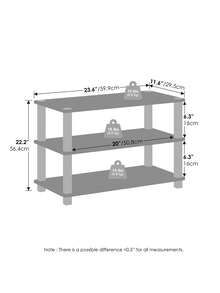 3-Tier Multipurpose Standing Shelves - Dark Cherry/Black, Set Of 2 | Versatile Storage & Display For Books, Decor, And Essentials | Sturdy Design For Living Room, Bedroom, Bathroom & Office | Easy Setup, Space-Saving | Perfect For Homeowners, Book Lovers, And Small Space Organizers | Modern Styling To Complement Any Decor - darkcherry/black - View 2