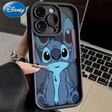 Disney [ized] Funda de teléfono de TPU en blanco y negro de la serie Stitch Couple de Disney, adecuada para Apple 16.15.1311 Pro Max XS. Diseño de dibujos animados lindos de 8 y 7 y 6 Stiches, regalo de cumpleaños, regalos festivos, Día de San Valentín, perfecto