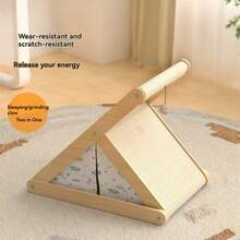 1pc Sisal Cat Scratching Post - All-In-One Vertical Scratcher & Resting Perch With Scratching Ball - Low-Dust Cat Accessory - Multicolor - View 8