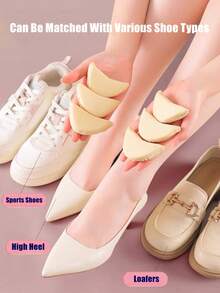 Ultra-Soft Sponge Toe Pads, Increase Shoe Size 1/2, Adjust & Protect High Heels, Loafers, Toe Covers, Anti-Friction And Anti-Pain, Insole Pads, Shoe Size Reducer - Apricot - View 7