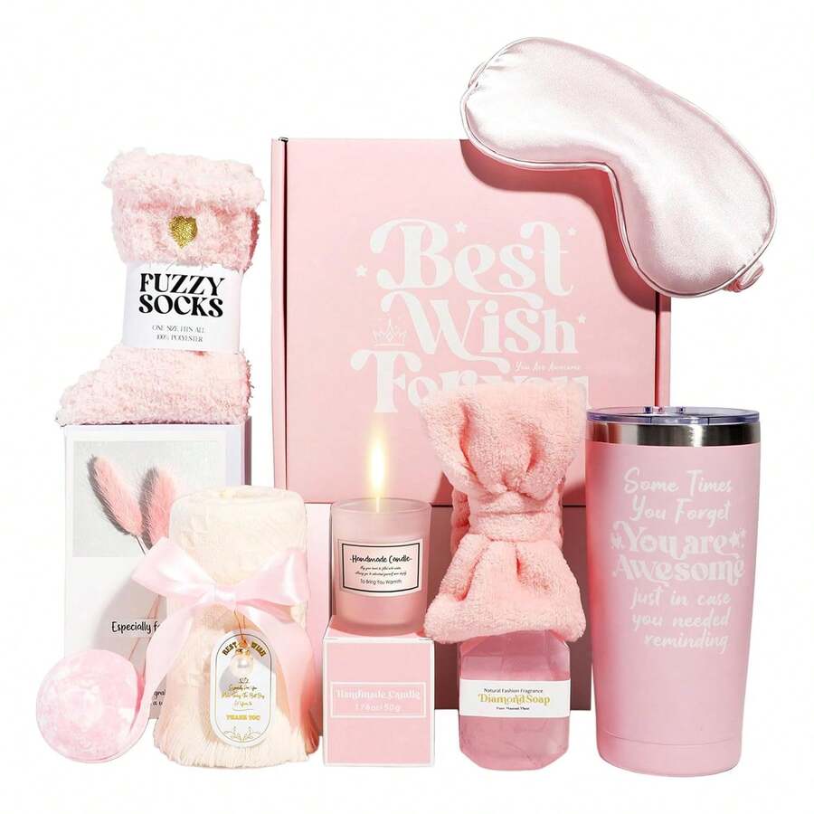 10-Piece Sunshine Spa Gift Basket - The Ultimate Self-Care Set For Women. A Thoughtful Gift For Mother's Day, Birthday, Christmas Or Just Because - 彩色 - 查看 1