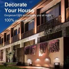 2/6 件太阳能栅栏灯、太阳能甲板灯、太阳能壁灯、太阳能壁挂灯、6 个 LED 户外栅栏甲板花园车库露台楼梯完美装饰照明、智能传感器 - 光传感器、圣诞礼物