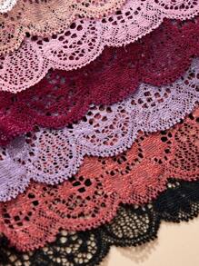 FOVTY 1PC Plus Size Women's Lace Sexy Panties Breathable And Comfortable Yogashort