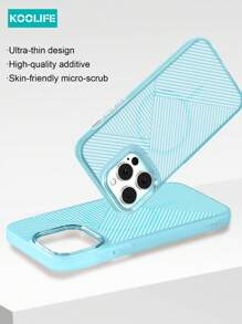 Koolife 1pc Fine Circle Magnetic Anti-Slip Anti-Sweat PC+TPU Splicing Striped Phone Case, Matte Texture, Raised Camera Protection, Suitable Compatible With Apple IPhone11/12/12pro/12plus/13/13pro/13promax/14/14pro/14promax/15/15plus/15pro/15promax/16/16plus/16pro/16promax/16e