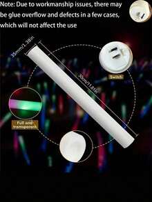10/20/30/40/50PCS LED Light Sticks For Parties, Weddings, Birthdays, Christmas And Halloween, Battery Operated, Perfect For Creating A Vibrant Party Atmosphere, Celebration Essentials | Light-Up Accessories | Functional Lighting - Multicolor - View 7