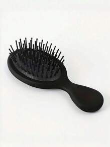 1 件日式迷你整理发梳套装，适合普通发质，按摩功能，哑光树脂手柄，橡胶刷毛 - 便携式黑色塑料发刷，适合长发造型、发刷、梳子、美发工具、美发产品及配件，适用于理发沙龙美容旅行必需品、美发套装、美发工具套装、发饰