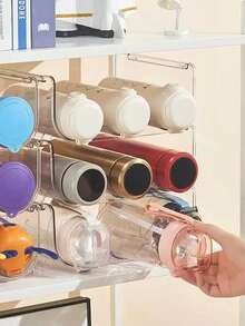 1 件透明杯架，可堆叠马克杯/瓶子收纳架，防尘 - 無色 - 查看 5