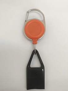 1/3 件便携式伸缩打火机挂钩带钥匙链，防丢失打火机线适用于常规尺寸打火机轻便耐用的塑料金属夹，白色挂绳，皮带夹