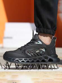 1 Paar Stahl Zehenschuhe für Herren, leichte Sicherheitsschuhe, Sneaker, bequeme durchstichsichere Slip-On EVA-Sohle, unzerstörbare Outdoor-Arbeitsschuhe aus Stahl mit Zehenkappe, Trainingsschuhe und modische Turnschuhe