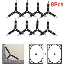 4 件或 8 件床单夹，带床单固定器 - 可调节弹性床单夹，适用于起皱的床单 - 彩色 - 查看 13