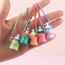 (Excluding Dolls)1pc Labu Mini Bottle Dollhouse Mini Model Bottle Kettle Water Cup Miniature Food Play OB11 Scene Accessories Pendant (Bottle Only, No Others Included)