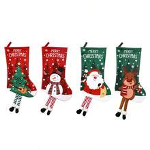 聖誕襪兒童糖果袋禮物聖誕老人雪人襪子聖誕樹裝飾聖誕襪家居裝飾聖誕裝飾房間裝飾 - 彩色 - 查看 10