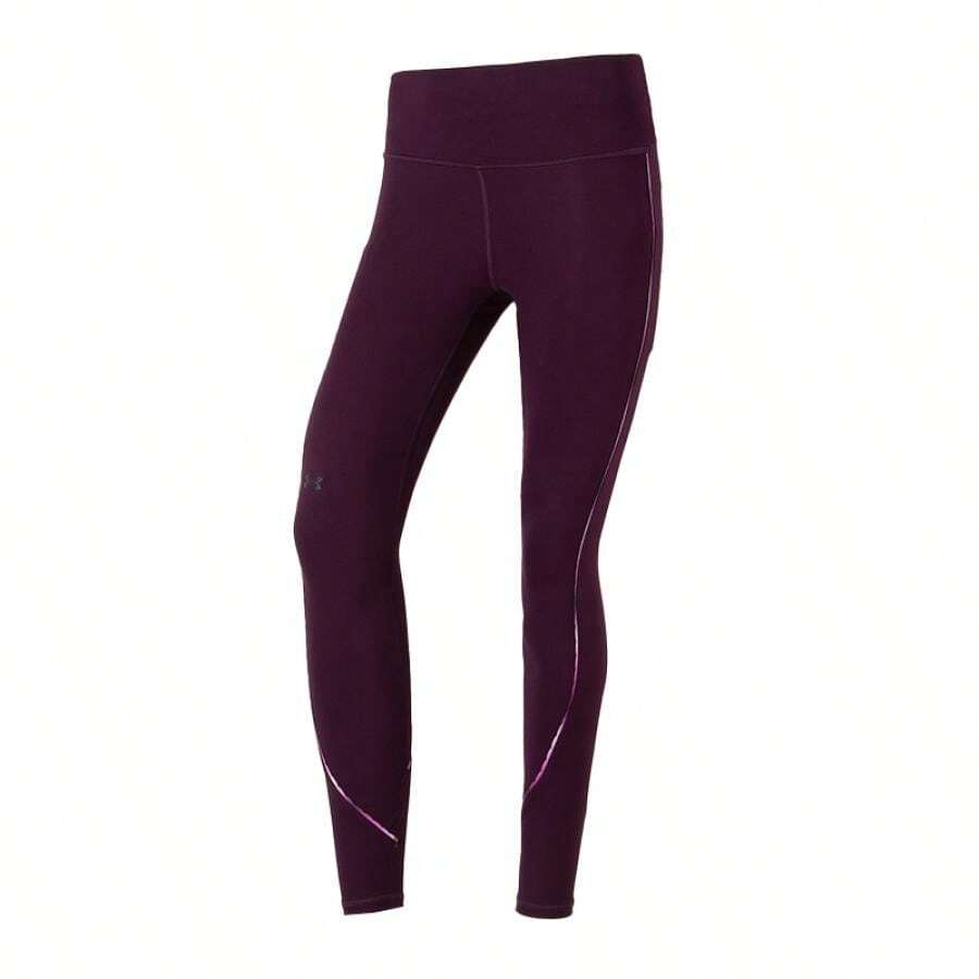 Under Armour Rush Scallop Legging PKT Tight Fit Pants For Women, Yoga & Fitness 1365355-501 - Dark Red - View 1