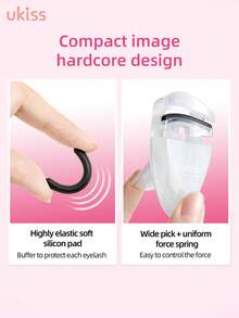 ukiss Máy uốn mi cầm tay, có đường viền, mái chèo rộng + lò xo lực đồng đều, mi cong, dày, dụng cụ uốn mi nhẹ nhàng cho mi cong, sử dụng với mascara để có thêm độ dày - trắng - Xem 4