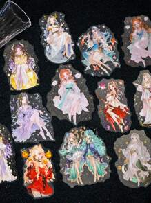 10 adesivos de personagens originais, série 12 deusas do zodíaco, pacote de adesivos para scrapbooking, adequado para decoração de diários de estudantes