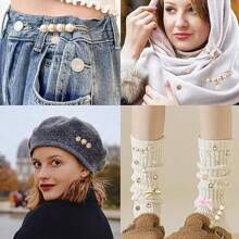 40 pezzi Accessori per scarpe, includeono spille, fermagli, fiocchi, gioielli, perle, decorazioni di moda per vestiti, borse, sneaker, calze, cappelli