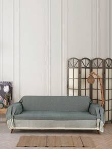 3M 沙发套 - 100% 纯棉，防滑，扶手套，170 x 310 厘米 - 柔软时尚，土耳其制造 - 駝色 - 查看 2