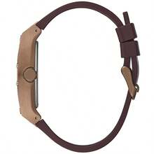 Guess 男士 Tonneau 多功能石英表 GW0202G2 蓝色镂空表盘和弹性表带休闲手表适合日常商务聚会佩戴，是送给父亲男友的生日礼物 - 咖啡棕 - 查看 2