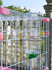 1pc/2pcs Random Color 1000ml Large Capacity Roller Ball Hanging Rabbit/Hamster/Guinea Pig Water Bottle Feeder - Multicolor - View 3