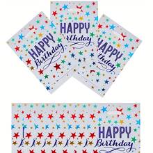 40pcs Assorted Color Birthday Gift Bags With Star, Confetti, "Happy Birthday" Letter Pattern, Birthday Themed Gift Bags, For Birthday Celebration Events, Parties, Gatherings, Gift Wrapping, Treat Candy Bags, Goodie Bags - White - View 5