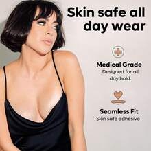 QY Nipple Covers Nude Adhesive Silicone Nipple Pasties Reusable Hypoallergenic Seamless Cakes Breast Covers 8380 - Caramel - 查看 2