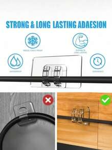 30 Stücke selbstklebende bohrerfreie Kabel-Haken, Kabelklemmen, Außenleuchten-Clips und Schreibtisch-Kabelhalter