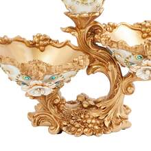 Fruit Bowl, Resin Fruit Bowl Plate, Decorative Fruit Bowls - Gold - View 9