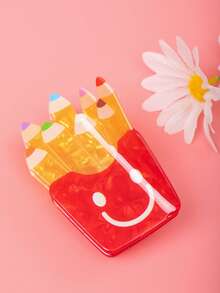 1pc Cute Cartoon Stationery Hair Clip, New Hair Claw Clip For Updo, Women Creative Cartoon Memo Pad Stand Hair Accessory, Suitable For Daily Commute, Holiday Party, Gift For Friends, Girlfriend Hair Accessories Autumn Accessories - Multicolor - View 6