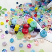 10/50g 6mm Abacus Beads Kit - Vibrant Transparent Glass Flat Beads Multiple Colors With Versatile Spacer Beads - Perfect For DIY Beading Projects, Ideal For Creating Unique Bracelets And Necklaces, Essential Jewelry Making Accessories