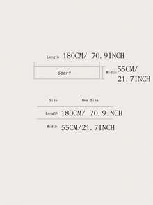 1件柔软纯色针织头巾，丝绸混纺围巾 - 卡其色 - 查看 2