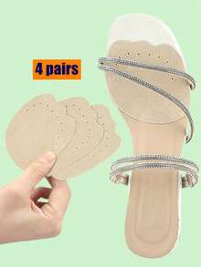 1-5 Paar Leder Vorfußaufkleber für High Heels, weich stoßdämpfend, schweißabsorbierend und rutschfest für Sommersandalen, selbstklebende unsichtbare rutschfeste Vorfußpolster