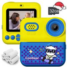 Kids Instant Print Camera, 2.4" HD Screen, 1080P Shooting, Comes With 32G SD Card And Printing Paper, 1080P HD, Fun Gift For 3-12 Years Old Boys And Girls, Toy Camera - ZSK-multicolor - View 14