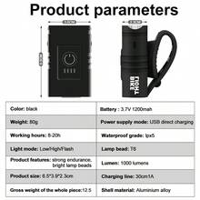 2pcs Bike Front & Rear Light Set, Aluminum Alloy High Brightness Front Light USB Rechargeable, Mountain/Road Bike Night Riding Tail Light