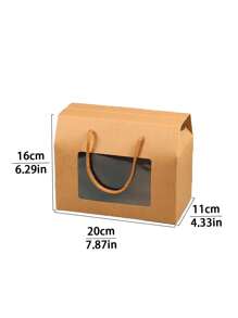 4 件/8 件白色手持窗盒，适用于饼干、夹心饼干、苏打饼干、马卡龙、糖果、迷你蛋糕和零食，适合生日、派对、婚礼礼品包装