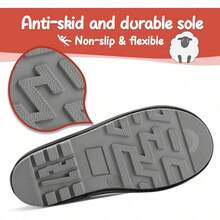 Kids Rain Boots Waterproof Printed Rubber Boots With Handles - Black - View 5