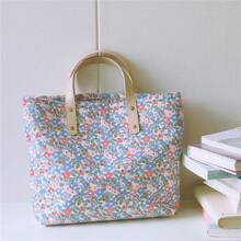 Women Tote Bags - 粉綠碎花 - 查看 2